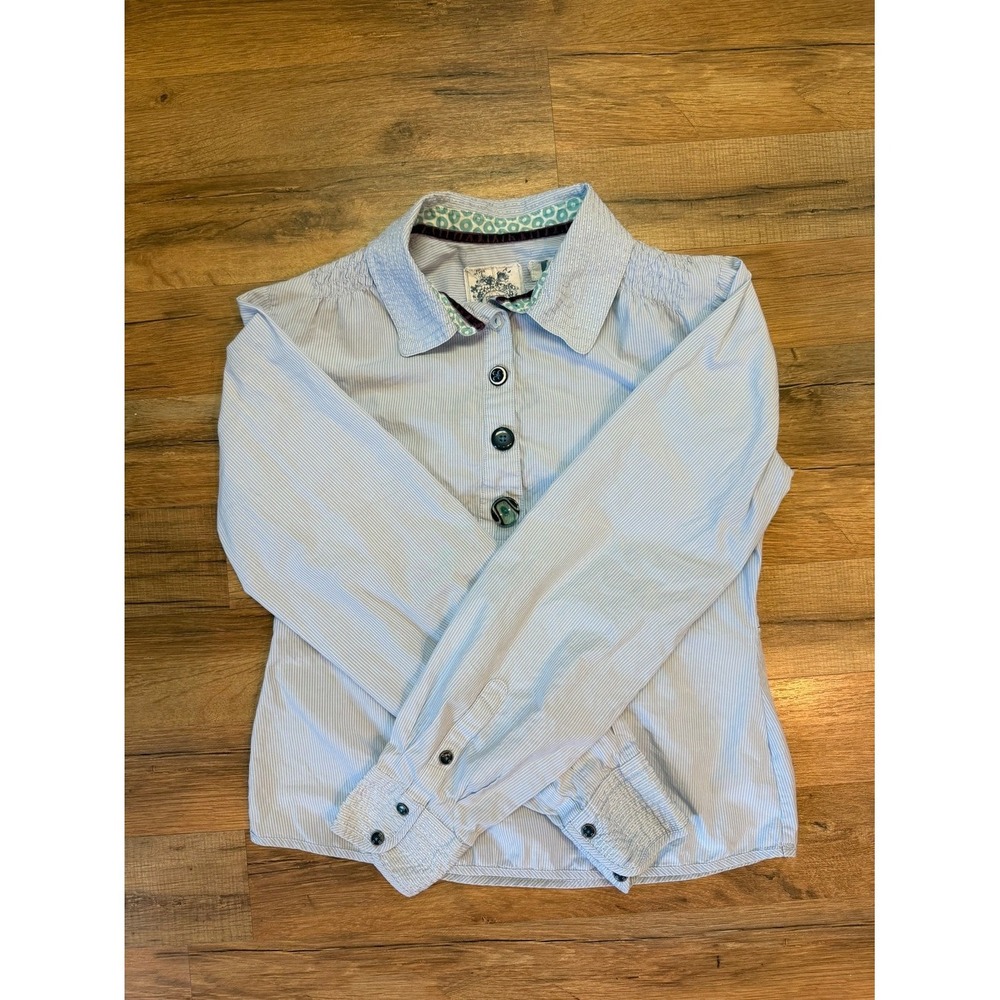 Vintage Trovata Fitzgilbert Reunion Blouse Buttons Shirt Patches Indie Y2K